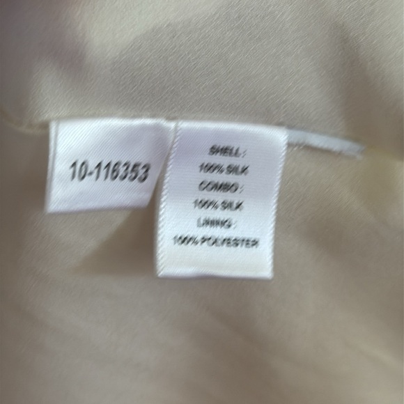 Ann Taylor Pink Ivory Floral Silk Dress Y2K size 10 Fairy Whimsical - Picture 4 of 6